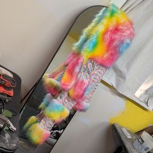 Colorful Faux Fur Coat